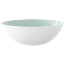Tacoma Oval Countertop Basin Without Waste 500mm Wide 0TH - White Glass - UK