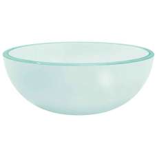 Tacoma Round Countertop Basin Without Waste 300mm Wide 0TH - Frosted Glass - UK