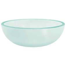 Tacoma Round Countertop Basin Without Waste 350mm Wide 0TH - Frosted Glass - UK