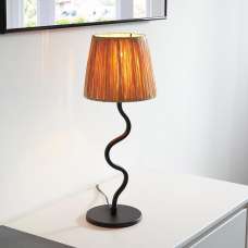 Tampa Fabric Table Lamp In Matt Black - UK