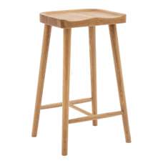 Tanta Wooden Bar Stool In Natural - UK