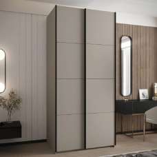 Tarzana Wooden Wardrobe With 2 Sliding Doors In Cashmere - UK