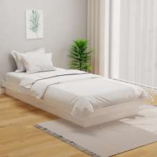 Tassilo Solid Pinewood Single Bed In White - UK
