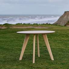 Taunton Wooden Dining Table Round In White Oak - UK