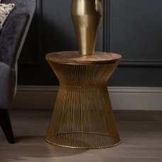 Telluride Natural Wooden Coffee Table With Hourglass Base - UK