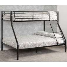 Tendon Metal Triple Sleeper Bunk Bed In Black - UK