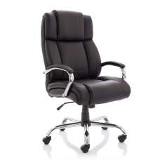Texas HD Leather Executive Office Chair In Black - UK