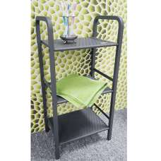 Thibodaux Metal 3 Tier Shelving Unit In Grey - UK