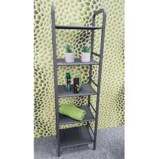 Thibodaux Metal 5 Tier Shelving Unit In Grey - UK