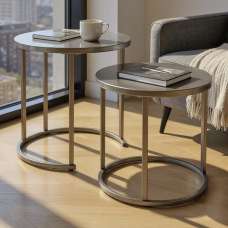 Thornville Metal Nest Of 2 Tables In Anthracite - UK