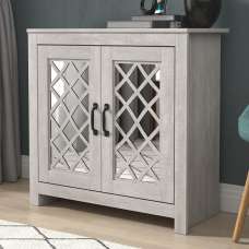 Tirana Wooden Shoe Cabinet With 2 Doors In Grey Oak - UK