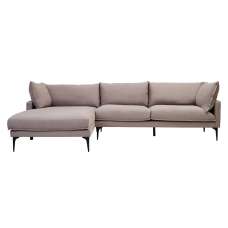 Toccoa Fabric Left Handed 3 Seater Sofa In Grey - UK