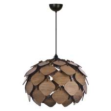 Tom Large Wooden Chandelier Light in Brown - UK