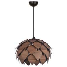 Tom Small Wooden Chandelier Light in Brown - UK
