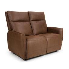Tooele Leather 2 Seater Sofa In Brown - UK