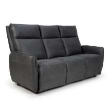 Tooele Leather 3 Seater Sofa In Slate - UK