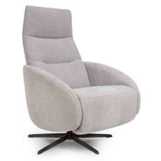 Torino Fabric Swivel Recliner Chair in Pewter - UK