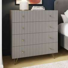Torrington Wooden Chest of 4 Drawers in Grey - UK
