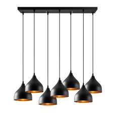 Trendline 7 Light Metal Ceiling Pendant Light in Black - UK