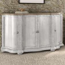 Trenton Wooden Sideboard With 4 Doors - Grey - UK
