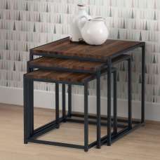 Tacita Set Of 3 Nesting Tables In Walnut - UK