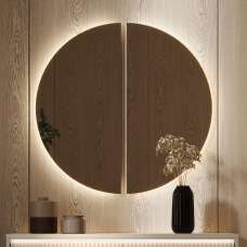Trier Large Bedroom Wall Mirror In Clear And LED - UK