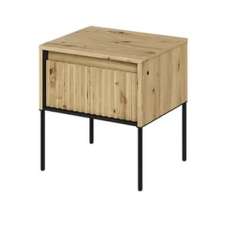 Trier Wooden Bedside Cabinet With 1 Drawer In Artisan Oak - UK