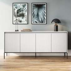 Trier Wooden Sideboard With 4 Doors In Matt White - UK