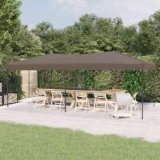 Truett Oxford Fabric 3m x 6m Folding Party Tent In Taupe - UK