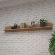 Trail Wooden Wall Shelf 180cm In Grandson Oak - UK