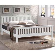 Turin Wooden Single Bed In White - UK