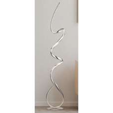 Twirls LED Floor Lamp In Chrome With Clear Crystal Decoration - UK