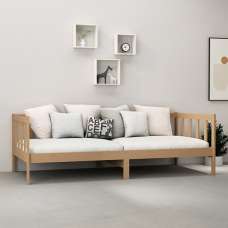 Umeko Solid Pinewood Single Day Bed In Honey Brown - UK
