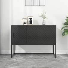 Utara Steel Storage Cabinet With 3 Doors In Black - UK
