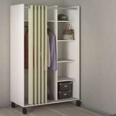 Uxbridge Wooden Open Wardrobe With 6 Shelves In White - UK