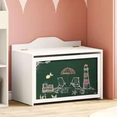 Vallejo Wooden Storage Box In White - UK
