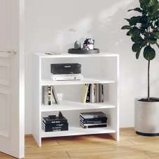Variel Wooden Bookcase With 3 Shelves In White - UK