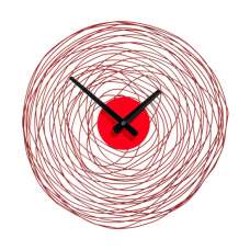 Veeto Swirl Design Wall Clock In Red - UK