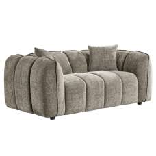 Ventura Fabric 2 Seater Sofa In Mocha - UK