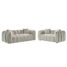 Ventura Fabric 3+2 Seater Sofa Set In Beige - UK