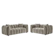 Ventura Fabric 3+2 Seater Sofa Set In Mocha - UK