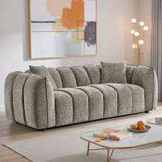 Ventura Fabric 3 Seater Sofa In Mocha - UK