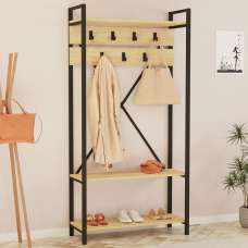 Verado Wooden Coat Stand With Metal Frame In Sapphire - UK