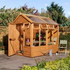 Verdant 6x8 Wooden Summerhouse in Honey Brown - UK