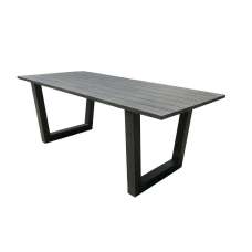 Vernal Aluminium Garden Dining Table In Grey - UK