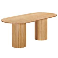 Vevey Large Wooden Oval Dining Table In Oak - UK