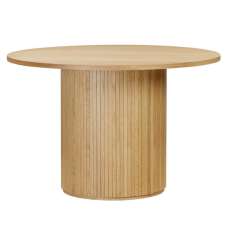 Vevey Wooden Round Dining Table In Oak - UK