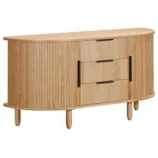 Vevey Wooden TV Stand With 2 Doors 3 Drawers In Oak - UK