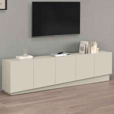 Vigo Wooden TV Stand With 5 Doors In Cashmere - UK