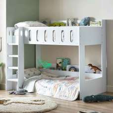 Virelli Wooden Double Bunk Bed in White - UK